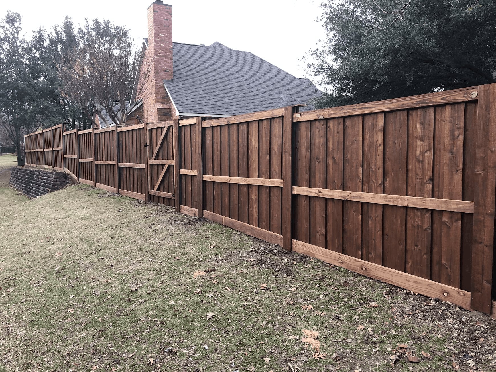 Cedar privacy fence with PostMaster steel posts