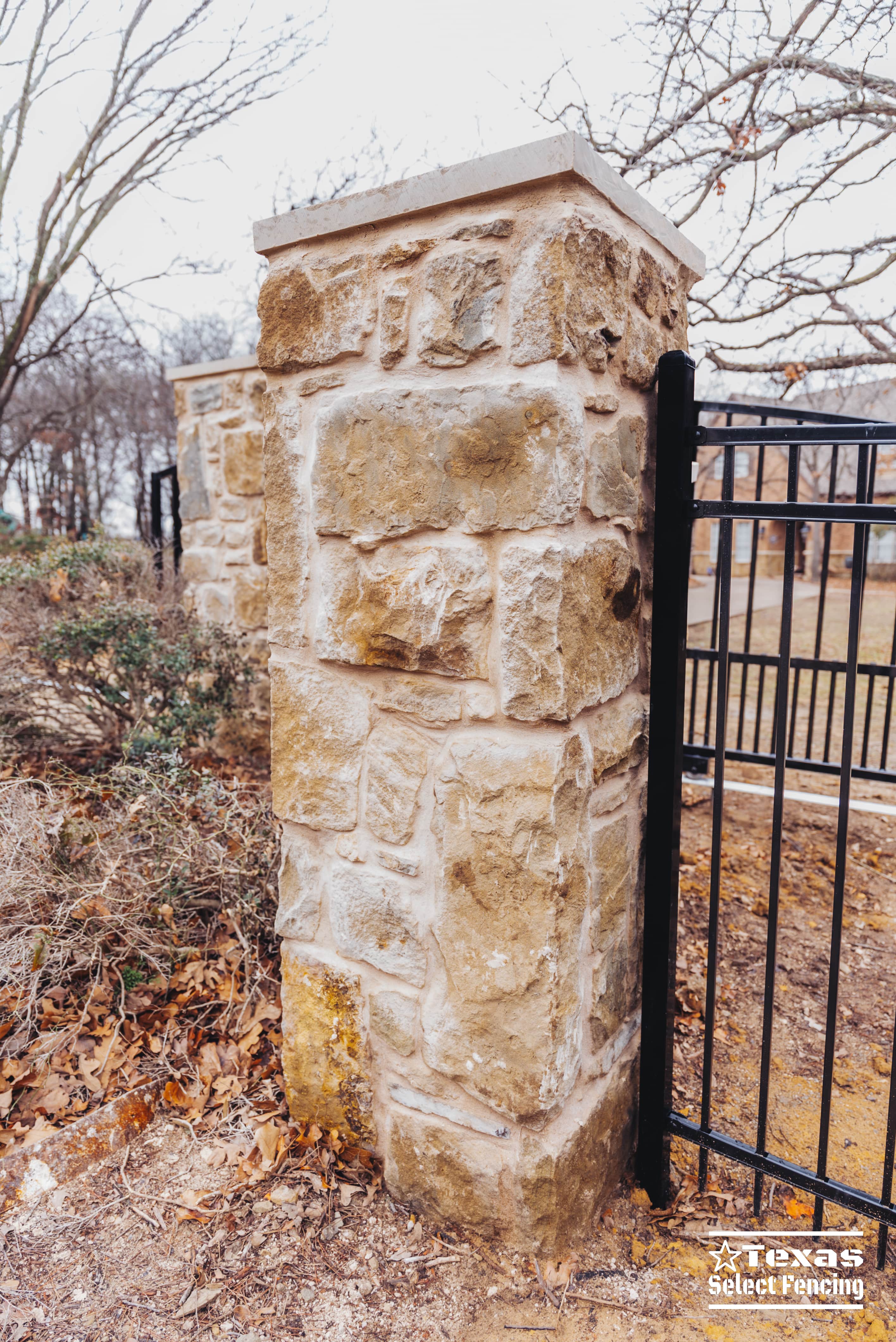 Texas Select Fencing - stone-columns