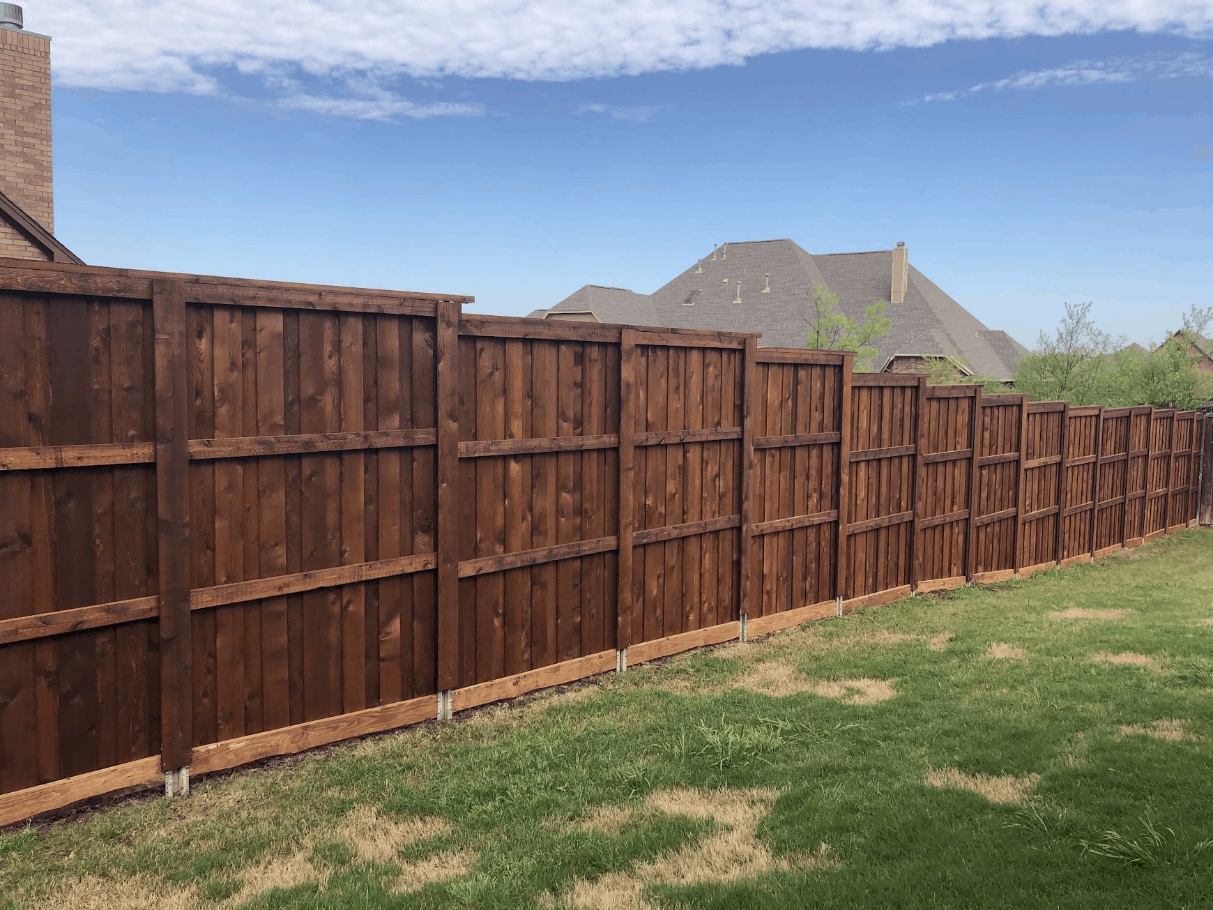 Cedar privacy fence with PostMaster steel posts
