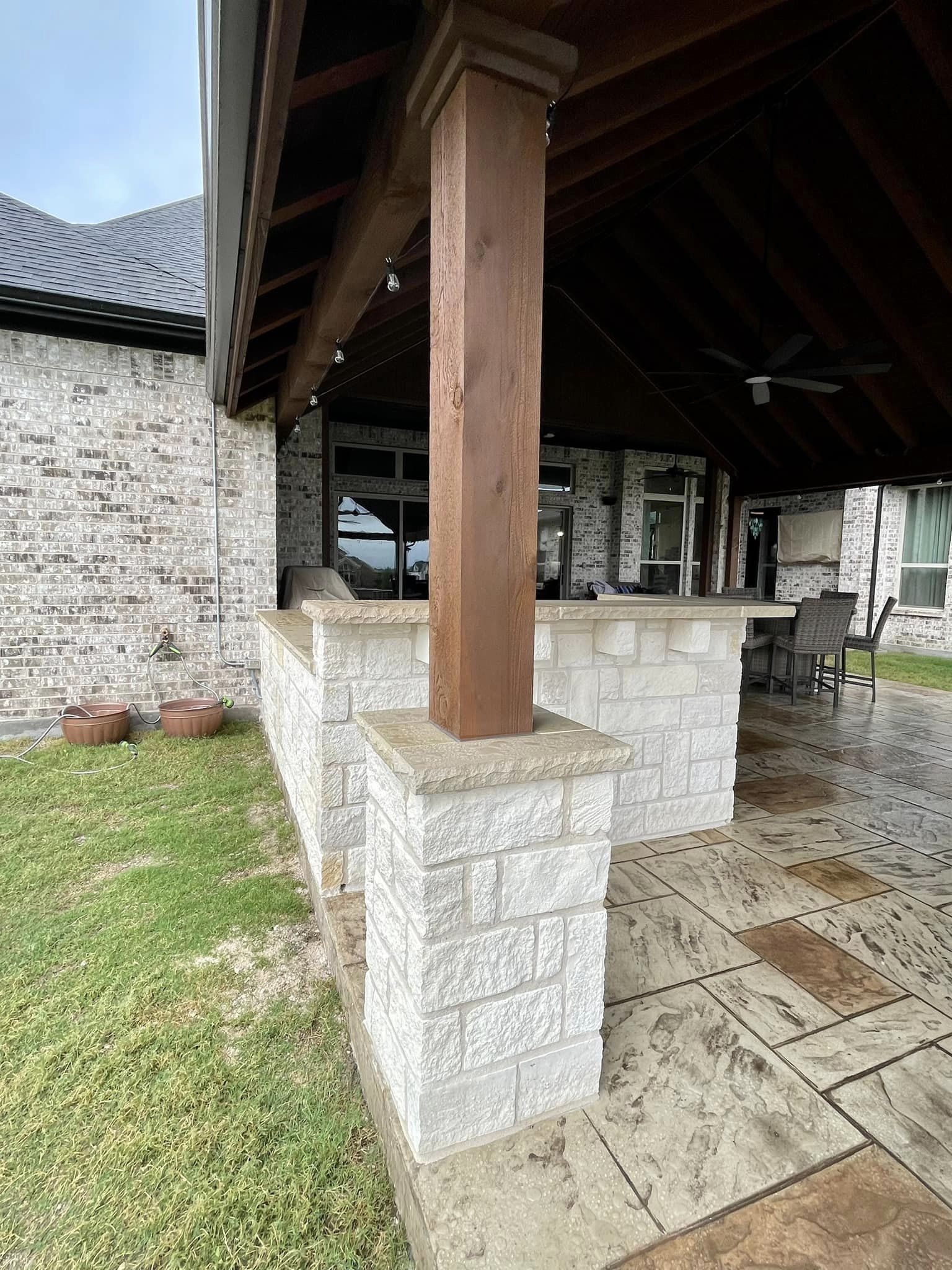 Texas Select Fencing - stone-columns