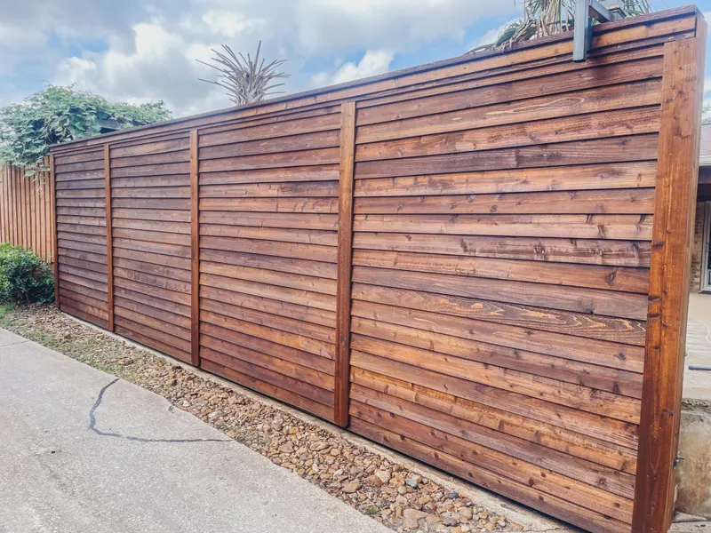 Horizontal Fence Gate In Garland, TX — Texas Select Fencing, fence company serving Garland, Texas