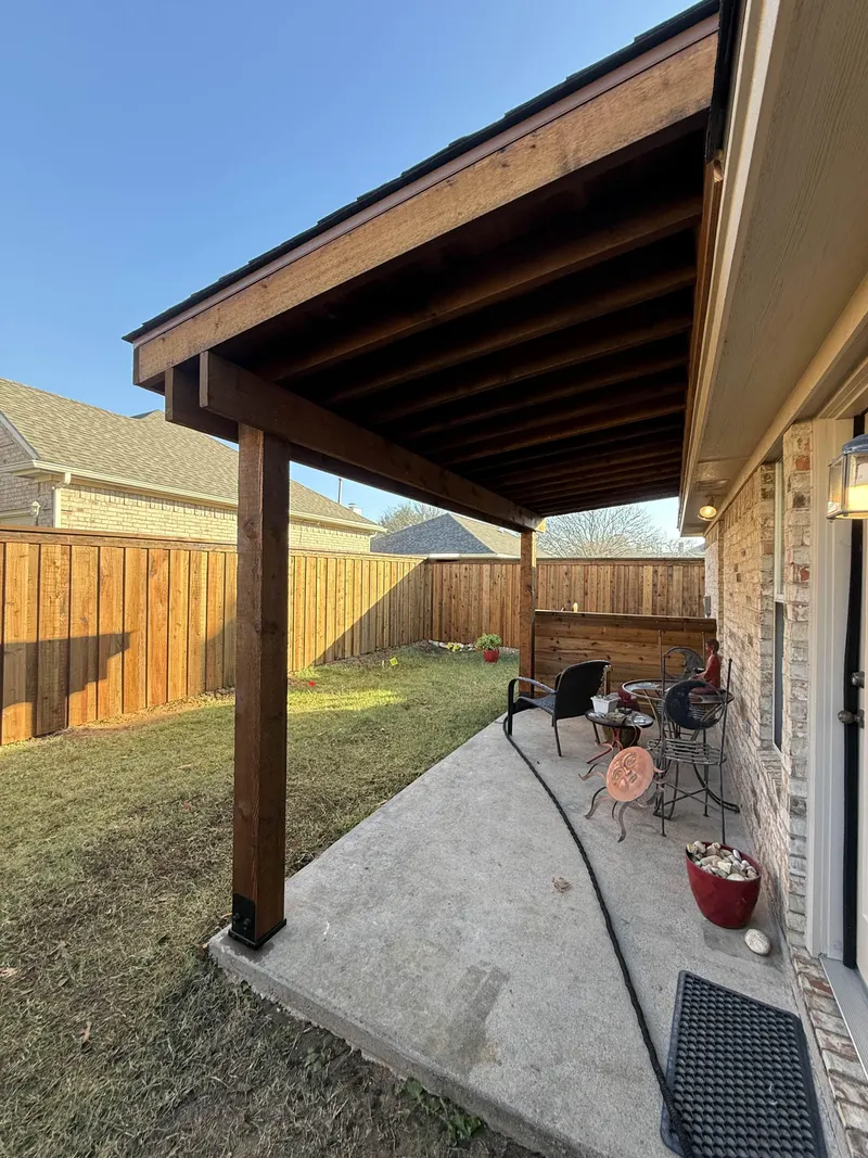 Shed Patio Cover Installation in Euless, Texas