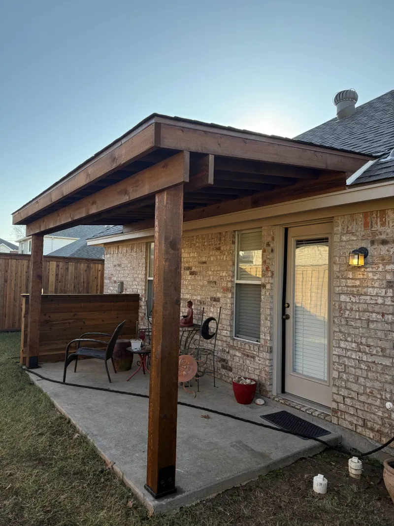 Shed Patio Cover Installation in Euless, Texas