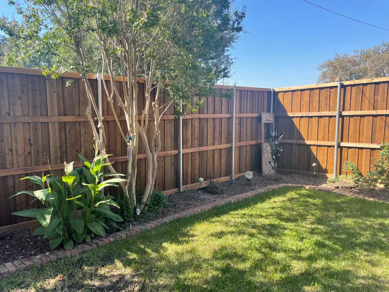 8' Board on Board Cedar Fence Installation in Bedford, TX — Texas Select Fencing, fence company serving Bedford, Texas