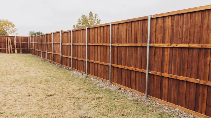 8' BOB Cedar Fence Installation in Allen, Texas — Texas Select Fencing, fence company serving Allen, Texas