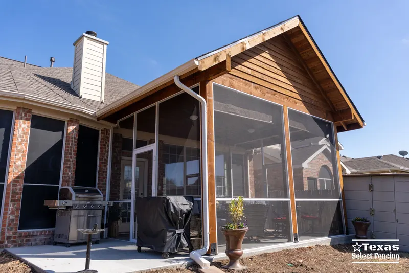 Gable Patio Cover Installation in Keller, Texas — Texas Select Fencing, fence company serving Anna, Texas
