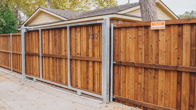 Sliding Gate Installation In Garland, Texas — Texas Select Fencing, fence company serving Garland, Texas