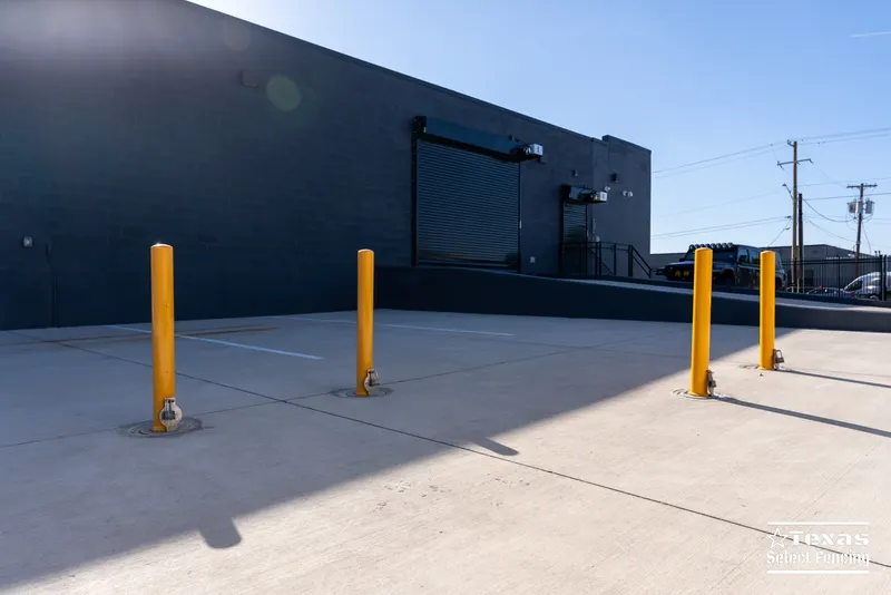Removable & Permanent Bollard Installation – Dallas, TX — Texas Select Fencing, fence company serving Anna, Texas