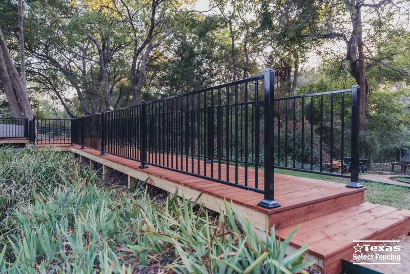 Deck, Automatic Gate, and Flagstone Path in Lavon, Texas