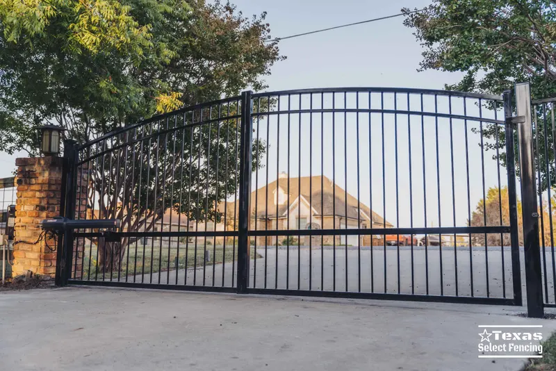 Deck, Automatic Gate, and Flagstone Path in Lavon, Texas