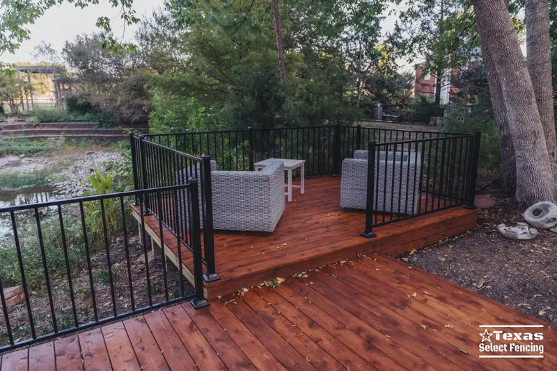 Deck, Automatic Gate, and Flagstone Path in Lavon, Texas