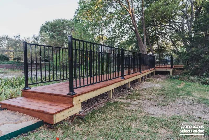 Deck, Automatic Gate, and Flagstone Path in Lavon, Texas