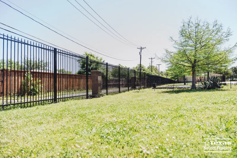 Commercial Steel Fence Installation in Mesquite, Texas