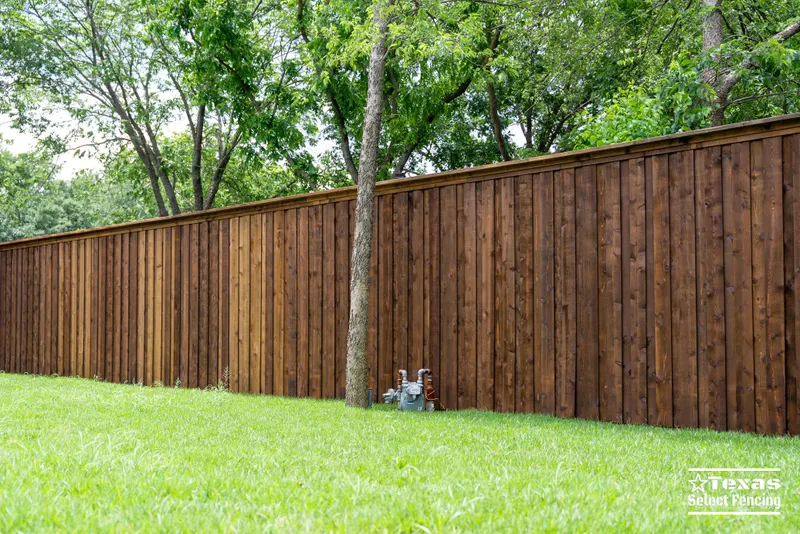 8' Board-on-board Cedar Fence Installation in Denton, Texas