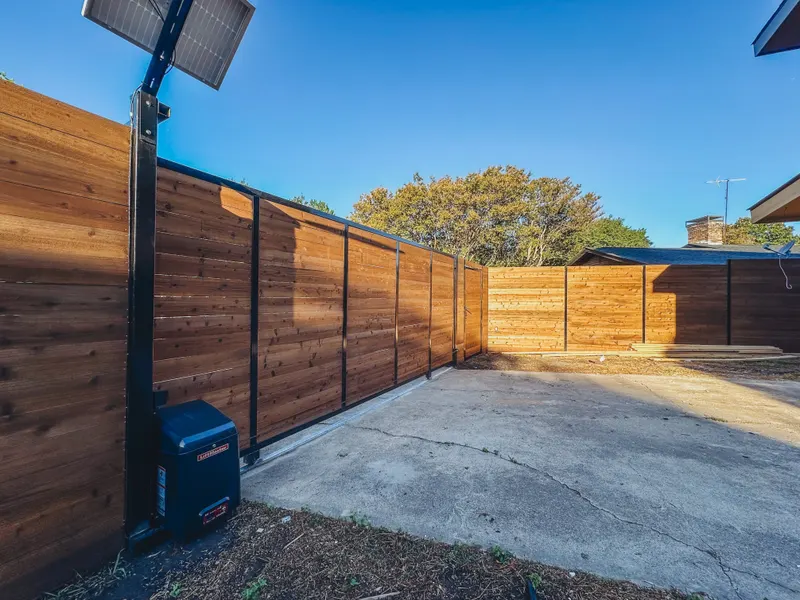 8' Horizontal SBS Cedar Fence Installation in Richardson, Texas — Texas Select Fencing, fence company serving Richardson, Texas