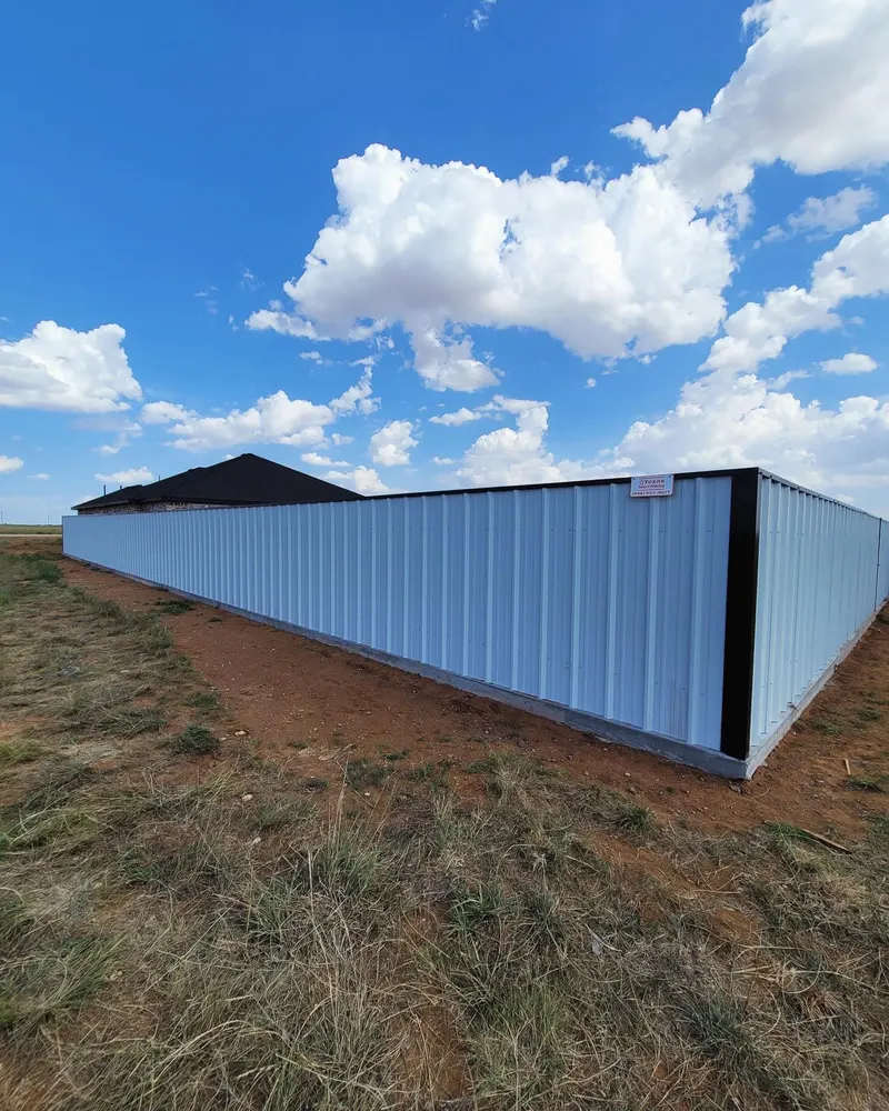 6' R-Panel Fence Installation in Midland — Texas Select Fencing, fence company serving Anton, Texas